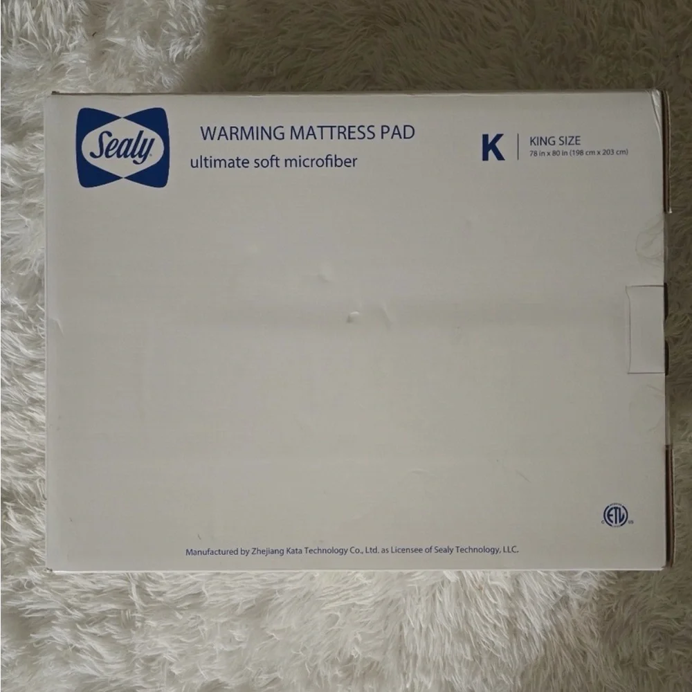 Sealy Heated Mattress🛏️Pad King👑Sz 78x80 Inch w/Dual Control 10 Heated Settings